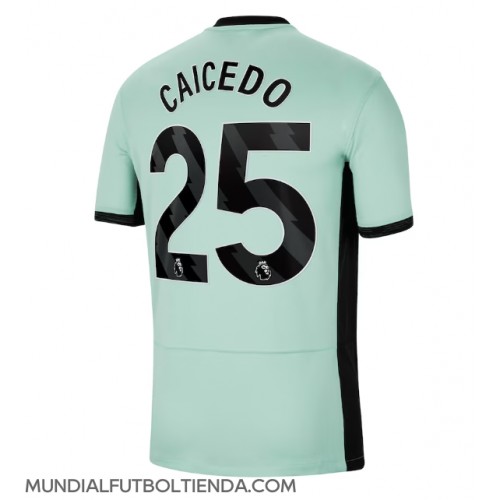 Camiseta Chelsea Moises Caicedo #25 Tercera Equipación Replica 2023-24 mangas cortas